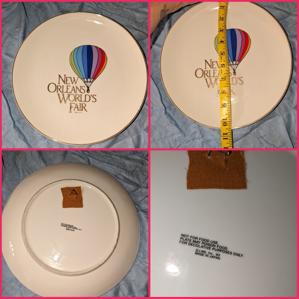 1983 vtg worlds fair plate